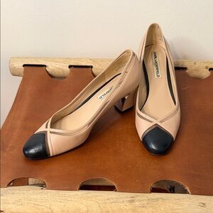 Karl Lagerfeld Beige and Black Heels